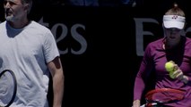 Tennis - Australian Open 2025 - Elena Rybakina practice in Melbourne with her coach Goran Ivanisevic