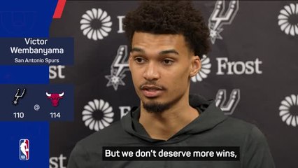 Spurs 'don't deserve more wins' - Wembanyama