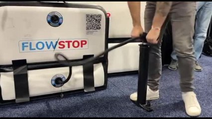 Ces 2025, la barriera anti alluvioni che si gonfia in un minuto