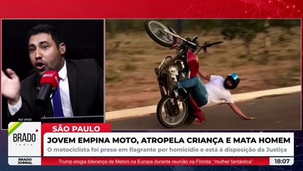 MOTOCICLISTA ATROPELA CRIANÇA E MATA HOMEM AO EMPINAR MOTO