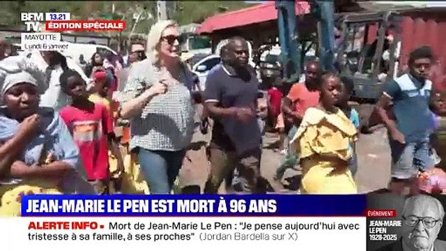 Marine Le Pen a appris la mort de son père Jean-Marie Le Pen par son conseiller lors de son voyage retour de Mayotte