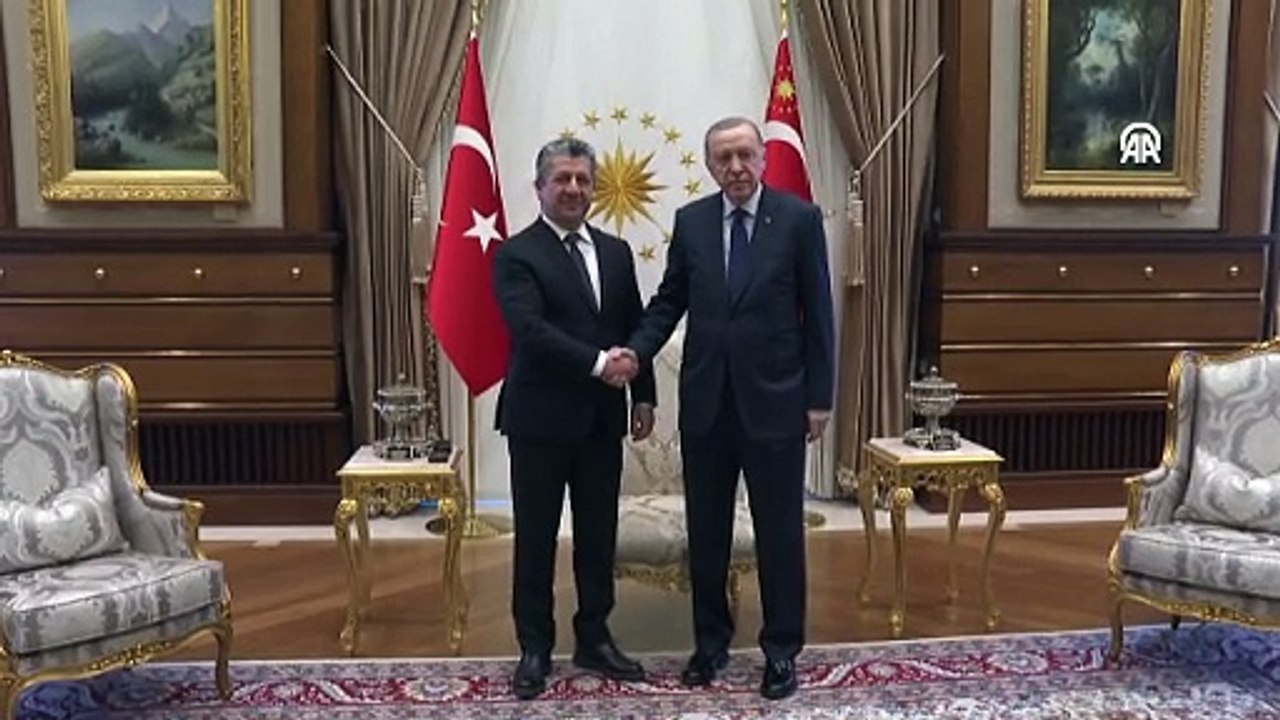 Cumhurbaşkanı Erdoğan, Irak Kürt Bölgesel Yönetimi Başbakanı Barzani ile görüştü