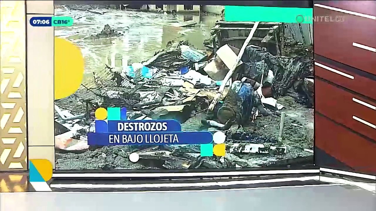 Seis viviendas quedan afectadas por el lodo que volvió a inundar Bajo Llojeta
