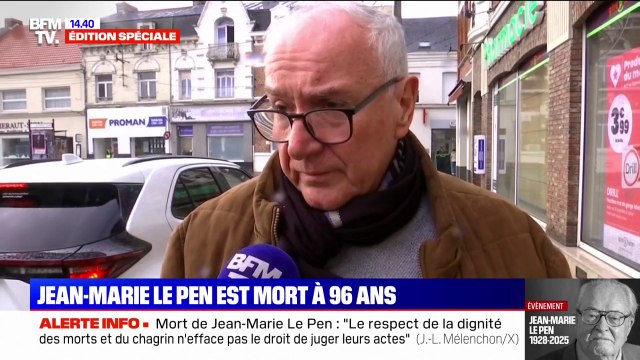 C'est un grand monsieur qui vient de partir : les habitants de Hénin-Beaumont (Pas-de-Calais) réagissent à la mort de Jean-Marie Le Pen