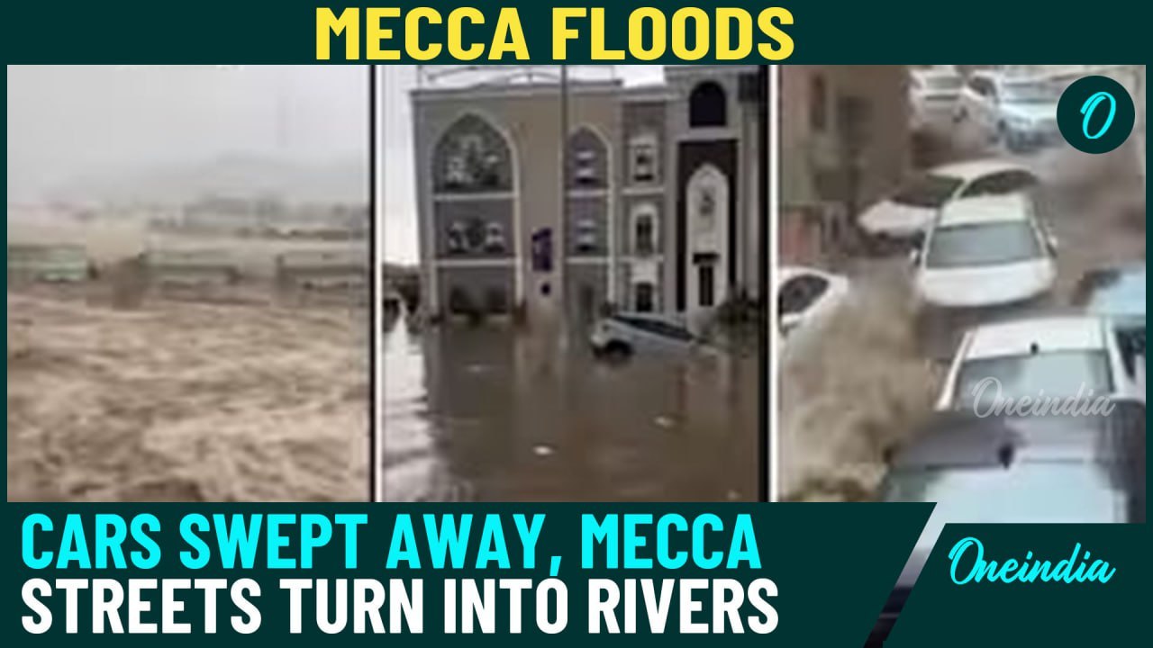 Catastrophic Flooding in Saudi Arabia: Mecca, Jeddah, Madinah Hit by Record Rains, Cars Submerged