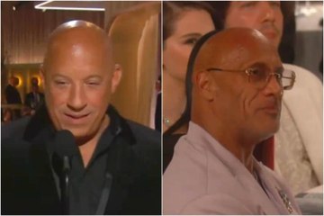 Vin Diesel shoutout to Dwayne Johnson at The Golden Globes 2025