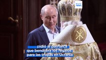 Putin pide al patriarca de la Iglesia Ortodoxa Rusa que consagre regalos navideños para las tropas