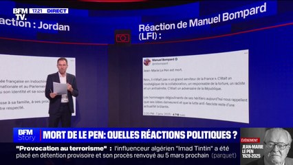 LES ÉCLAIREURS - "Un adversaire de la République": les réactions politiques après la mort de Jean-Marie Le Pen