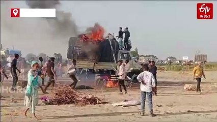 અમદાવાદ: ભડીયાદની મેદનીમાં ટ્રક વીજવાયર અડી જતા દુર્ઘટના, કરંટ લાગવાથી 2નાં મોત, 2 ઈજાગ્રસ્ત