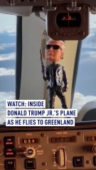 Watch: Inside Donald Trump Jr.'s plane as he flies to Greenland