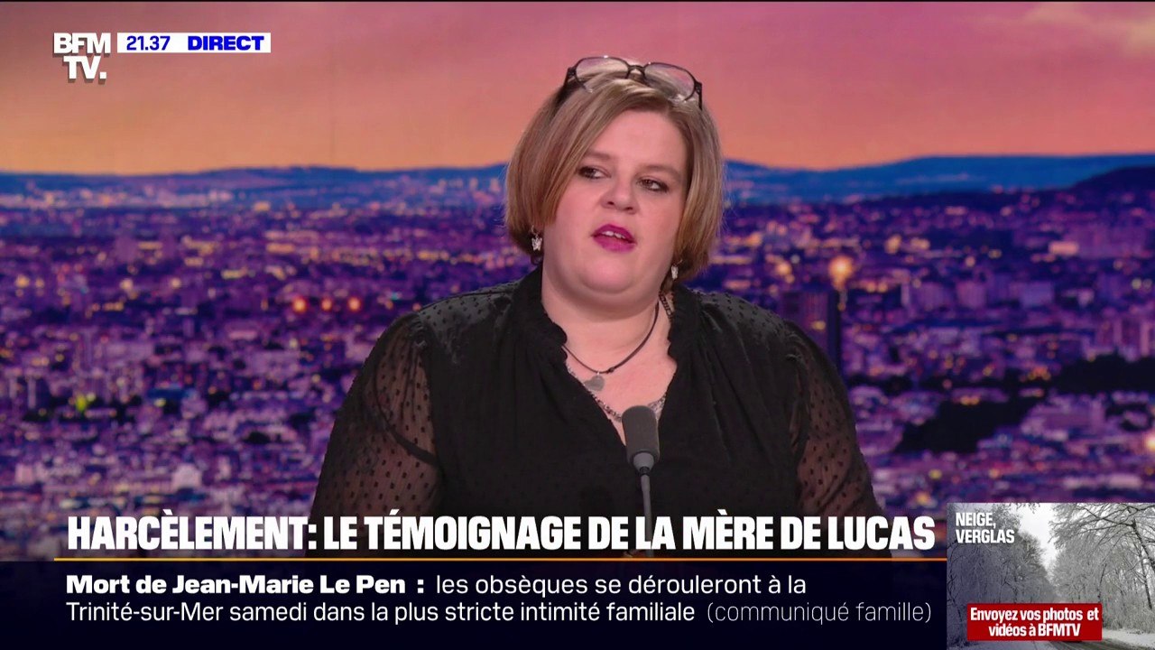 "Je ne veux plus qu'il y ait de Lucas": Séverine Vermard témoigne sur BFMTV deux ans après le suicide de son fils de 13 ans, victime de harcèlement