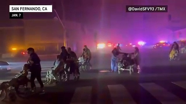 Fire forces elderly evacuations in Sylmar; ash blows in on overnight winds