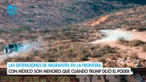 Las detenciones de migrantes en la frontera con México son menores que cuando Trump dejó el poder