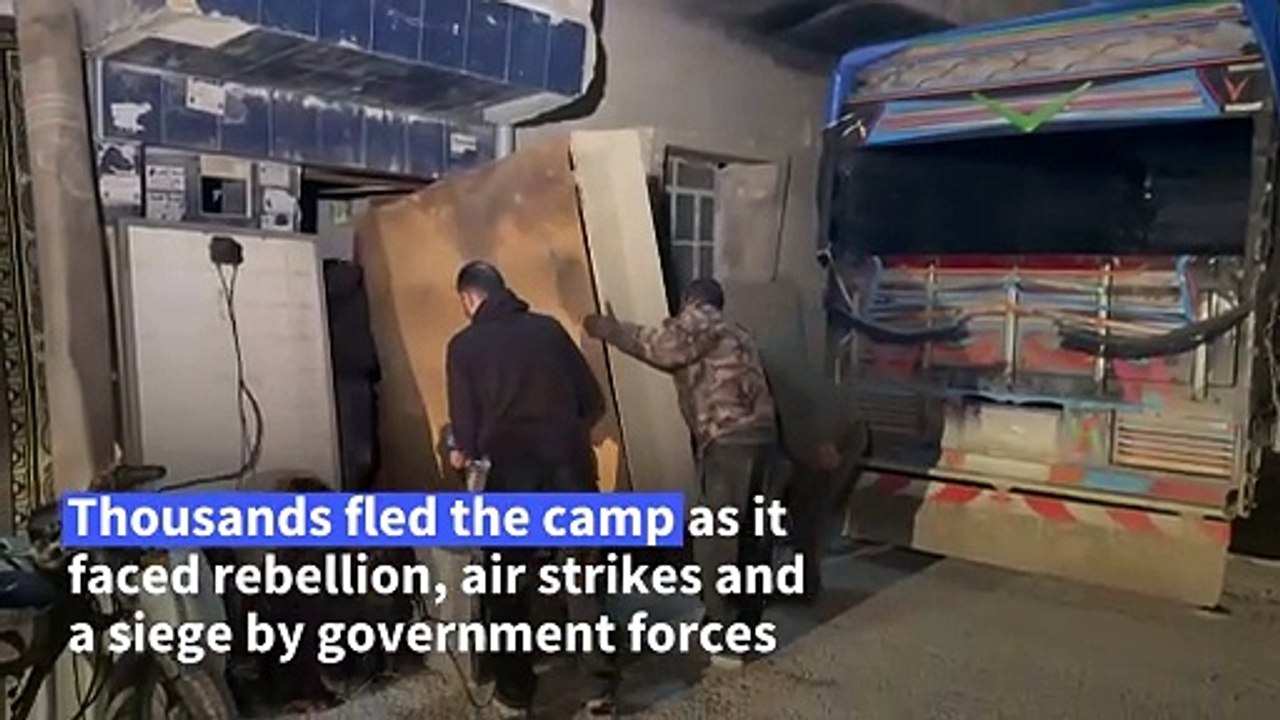 Displaced residents of Syrian camp for Palestinian refugees return home