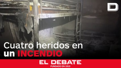 Los bomberos logran extinguir un incendio que ha dejado cuatro heridos en Fuenlabrada