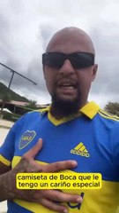 Felipe Melo usó la camiseta de Boca y habló sobre la posibilidad de sumarse al xeneize