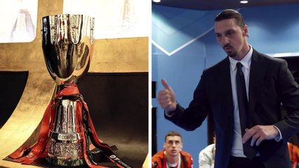Zlatan Ibrahimovic da un épico discurso a los jugadores del Milan tras ganar la Supercoppa