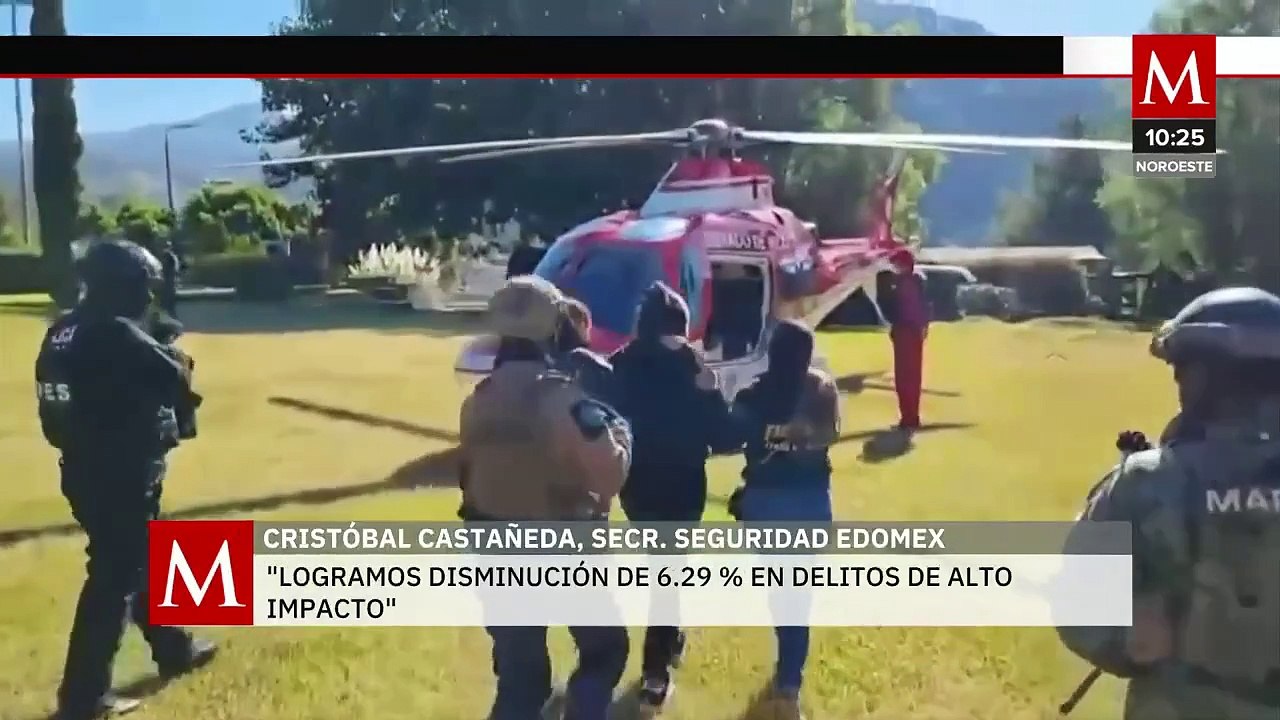 Edomex fortalece la seguridad; disminuyen 6.29% los delitos de alto impacto