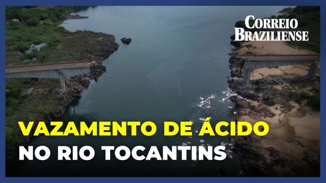 Ibama confirma vazamento de ácido sulfúrico no Rio Tocantins após queda de ponte
