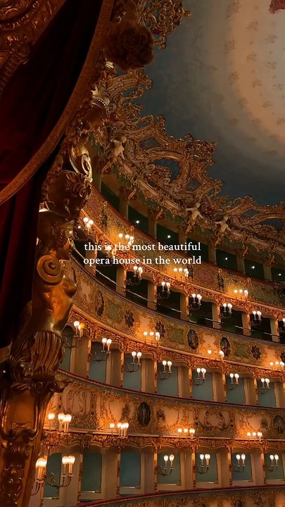 The most beautiful opera house in the world ✨😍 Save this place for your next trip to Venice 🎭 , one of the most iconic and historic opera houses in the world. Inaugurated in 1792, #italy #italy🇮🇹 #venice #venezia #teatrolafenice