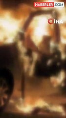 İntihardan vazgeçip kurtulmaya çalışırken yanarak can verdi