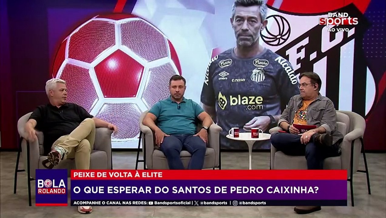 COMENTARISTAS PROJETAM TRABALHO DE PEDRO CAIXINHA NO SANTOS | BOLA ROLANDO