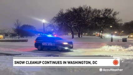 Snow cleanup continues in the nation's capital