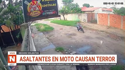 Asaltantes en motos causan terror
