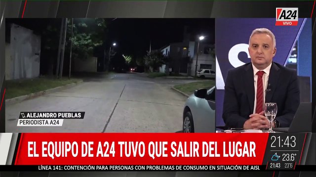 A24.com - 🚨QUILMES OESTE： EL EQUIPO DE A24 TUVO QUE SALIR DEL LUGAR POR LA INSEGURIDAD El period