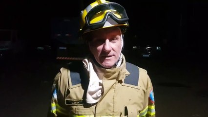 Bombeiros detalham combate à incêndio em área de eucaliptos na BR-277