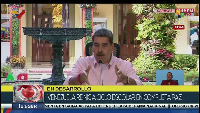 Pdte. Maduro ofreció declaraciones por el regreso a clases en el país