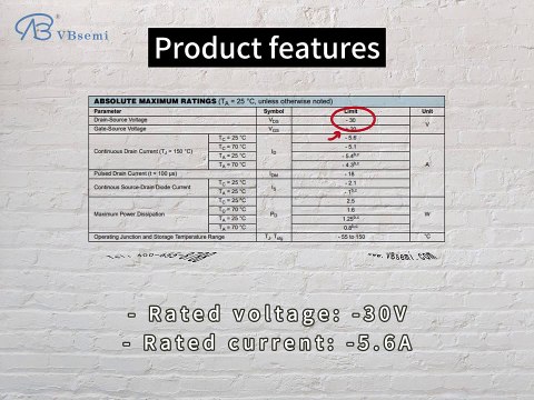 SSM3J321T-VB is a SOT23 package P-Channel field effect MOS tube
