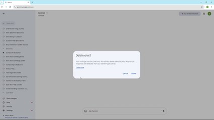 Google Gemini Course Section 49 Deleting Old Chats