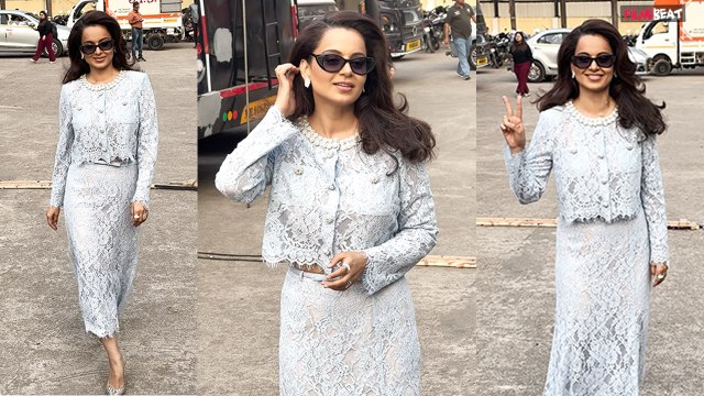 Kangana Ranaut looks Super Stylish as spotted promoting Emergency on the sets of Indian Idol,VIDEO