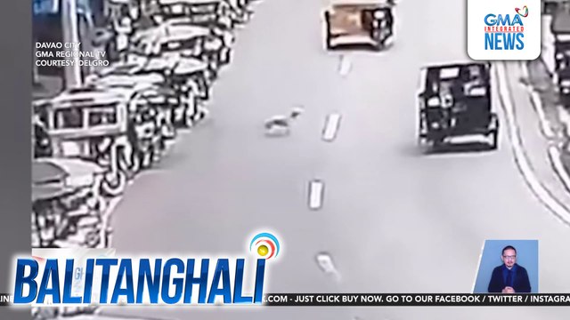 Pasahero, patay matapos tumilapon mula sa sinasakyang tricycle; Nasagasaang aso, patay rin | Balitanghali