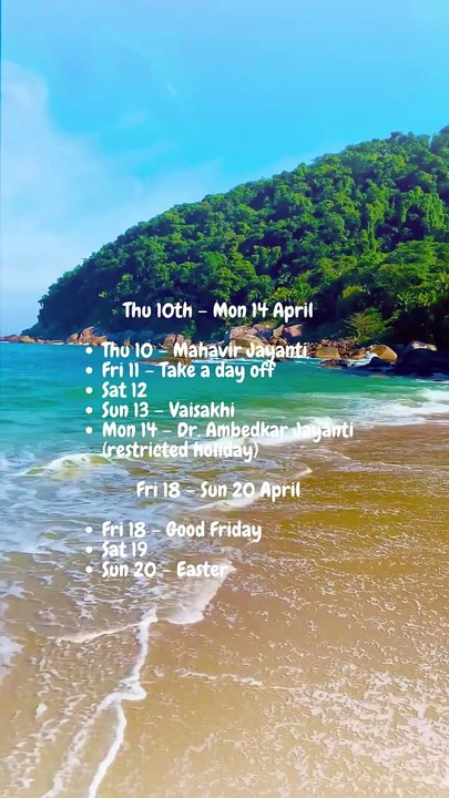 🌸 Plan Your April Getaway! 🌟 2 Long Weekends for Perfect Travel Adventures! ✈️🌄