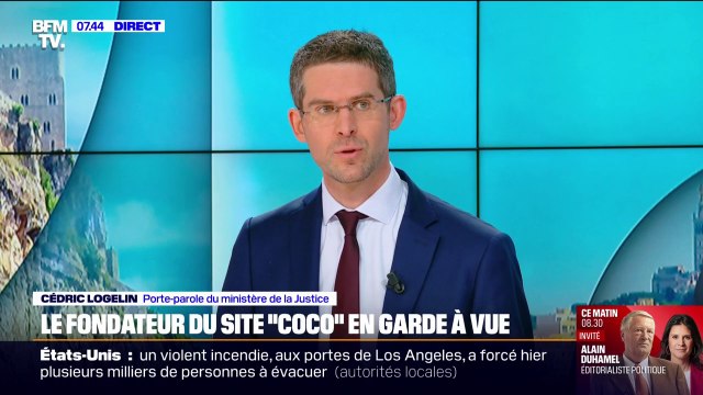 Selon le porte-parole du ministère de la Justice, plusieurs dizaines de milliers d'infractions et de victimes sont liées au site Coco