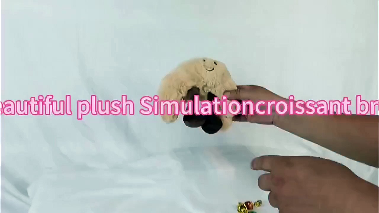 Soft plush simulation baguette croissant toast rollup cookie bread series doll pendant toy.