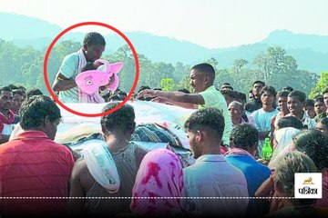 शहीद पिता को दो माह के बेटे ने दी मुखाग्नि