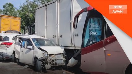 Pemandu bas parah, kemalangan lapan kenderaan