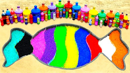 How to make Rainbow Candy with Orbeez, Pepsi, Coca Cola, Monster, Fanta vs Mentos & Popular Sodas+How to make Rainbow Candy with Orbeez, Pepsi, Coca Cola, Monster, Fanta vs Mentos & Popular Sodas