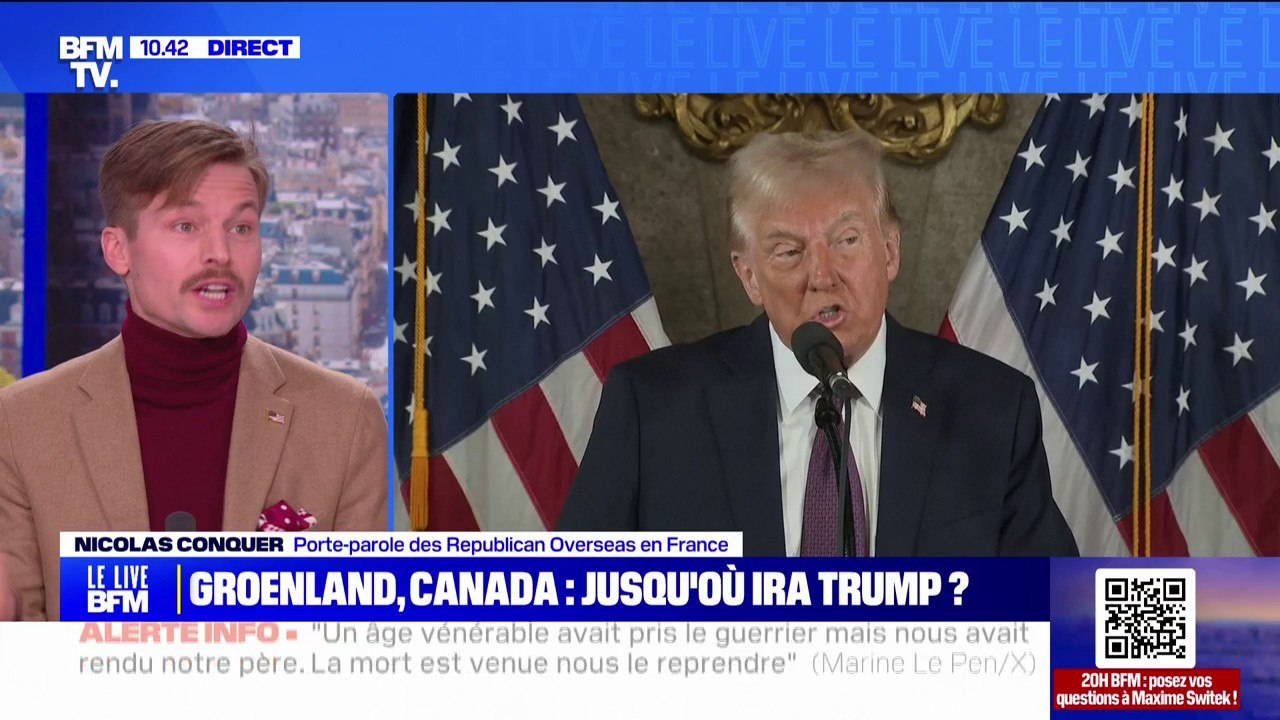 Canada, Groenland, Panama...Pour Nicolas Conquer (Republican Overseas France), Donald Trump "joue sur cet art de la négociation"