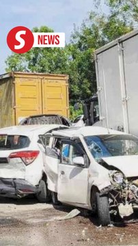Eight-vehicle pileup in Melaka leaves one driver injured
