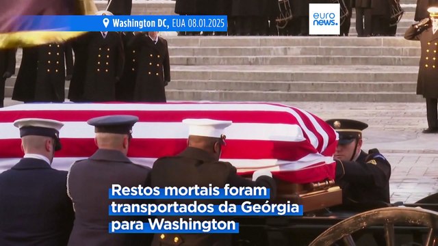 Corpo de Jimmy Carter chega ao Capitólio para cerimónias fúnebres