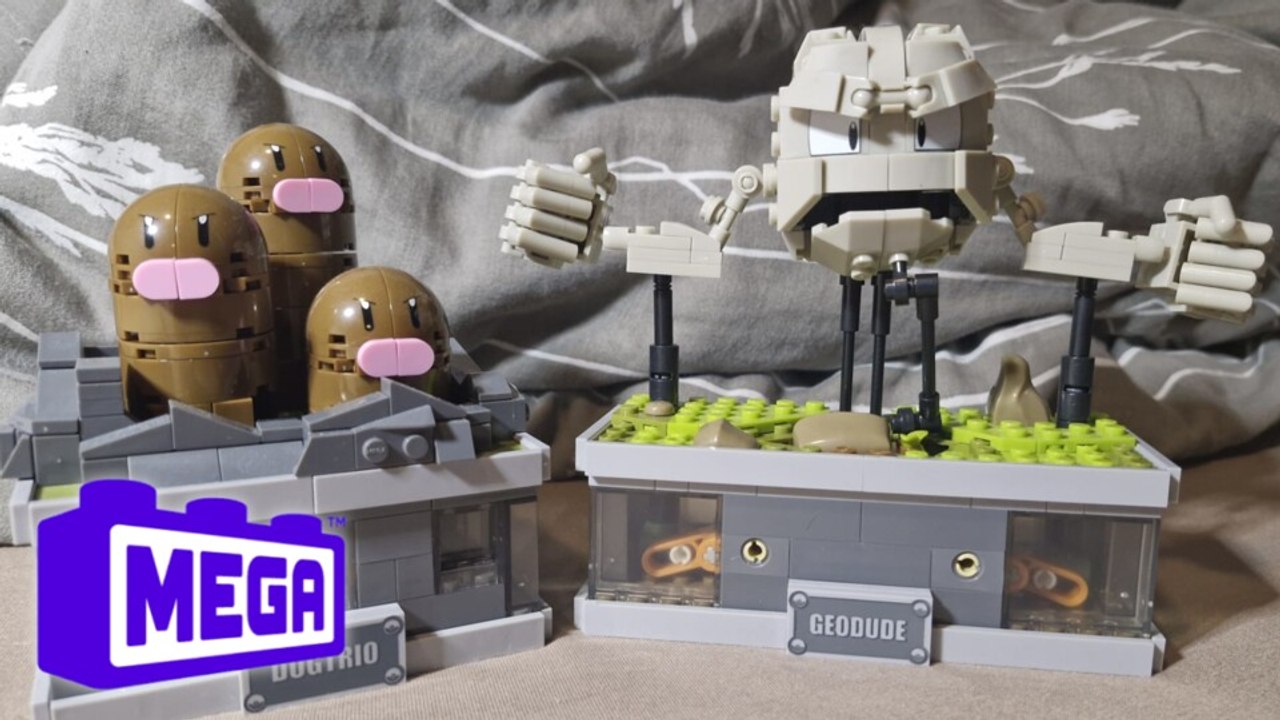 Pokémon-Klemmbausteine von Mega - Das sind die Funktionen von Kleinstein und Digdri