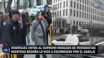 Rodríguez entra al Supremo rodeado de periodistas mientras Begoña lo hizo a escondidas por el garaje