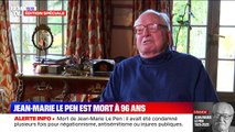L'annonce de la mort de Jean-Marie Le Pen, le mardi 7 janvier 2025 sur BFMTV.