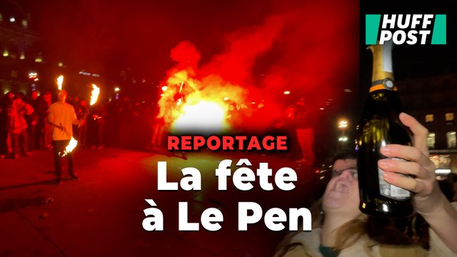 Champagne et chenilles, au coeur de la fête qui a suivi la mort de Jean-Marie Le Pen