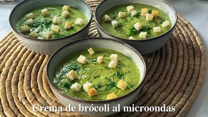 Crema de brócoli al microondas