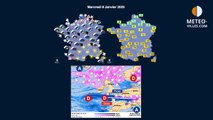 prévisions météo villes du mercredi 8 janvier 2025